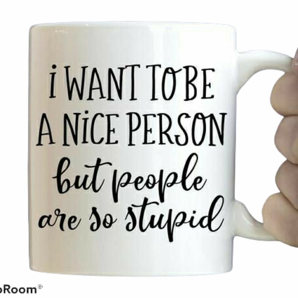 Coffee Mug, I want to be a nice person